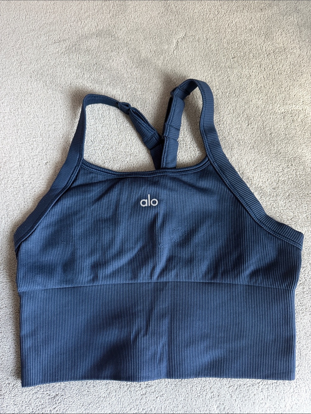 Alo Seamless Ribbed Favorite Bra Tank - Picture 3 of 6